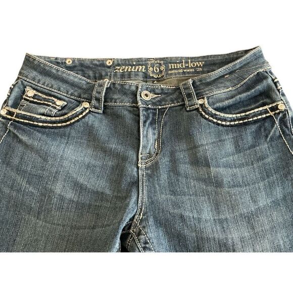 Zenim Capri Pedal Pusher Embellished Jeans 6, 28” - Picture 3 of 5